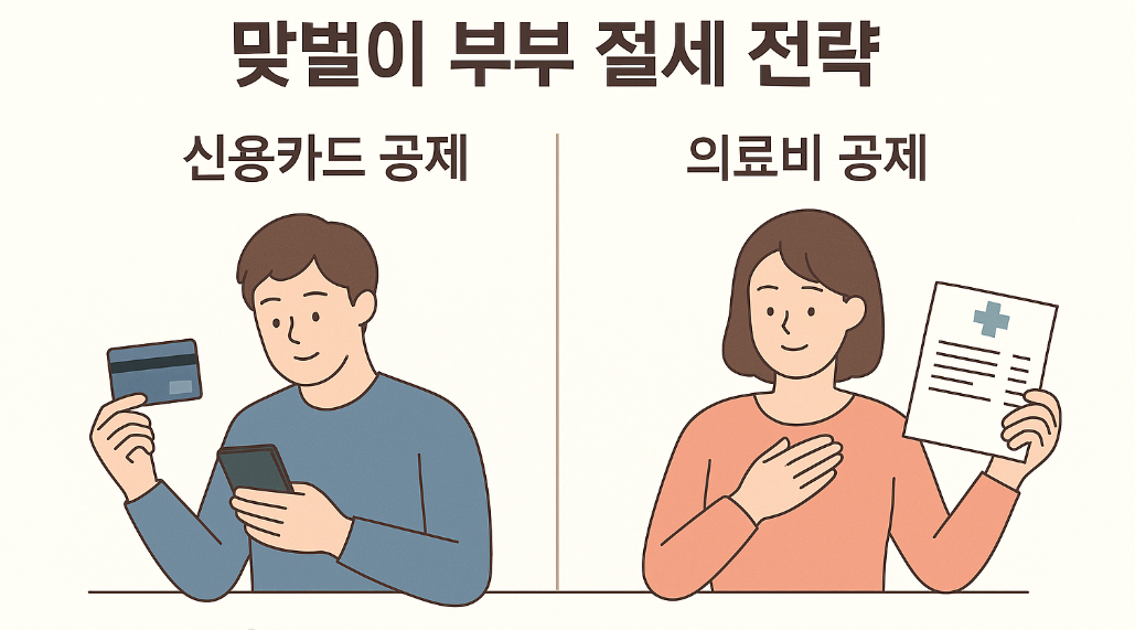 카드 사용액과 의료비를 분리해서 절세하는 모습