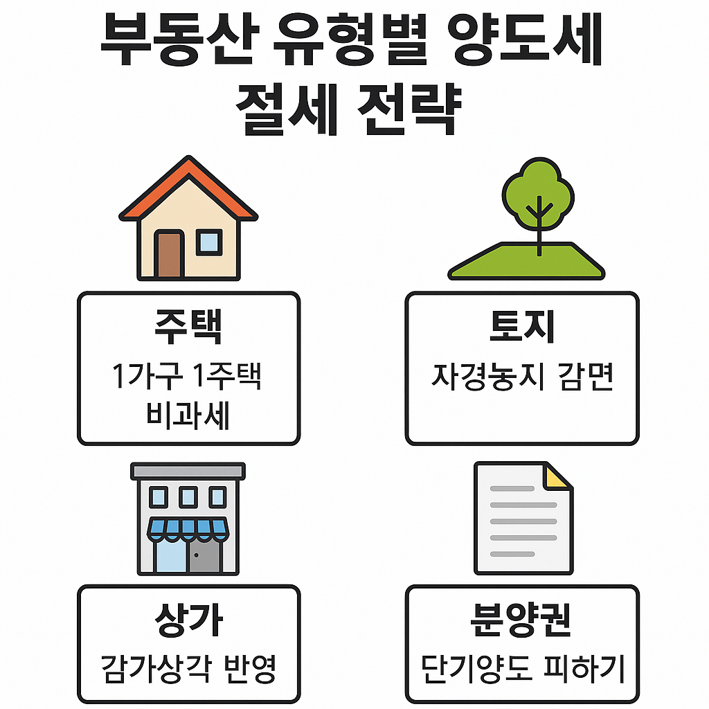 부동산 종류별 절세 전략 요약
