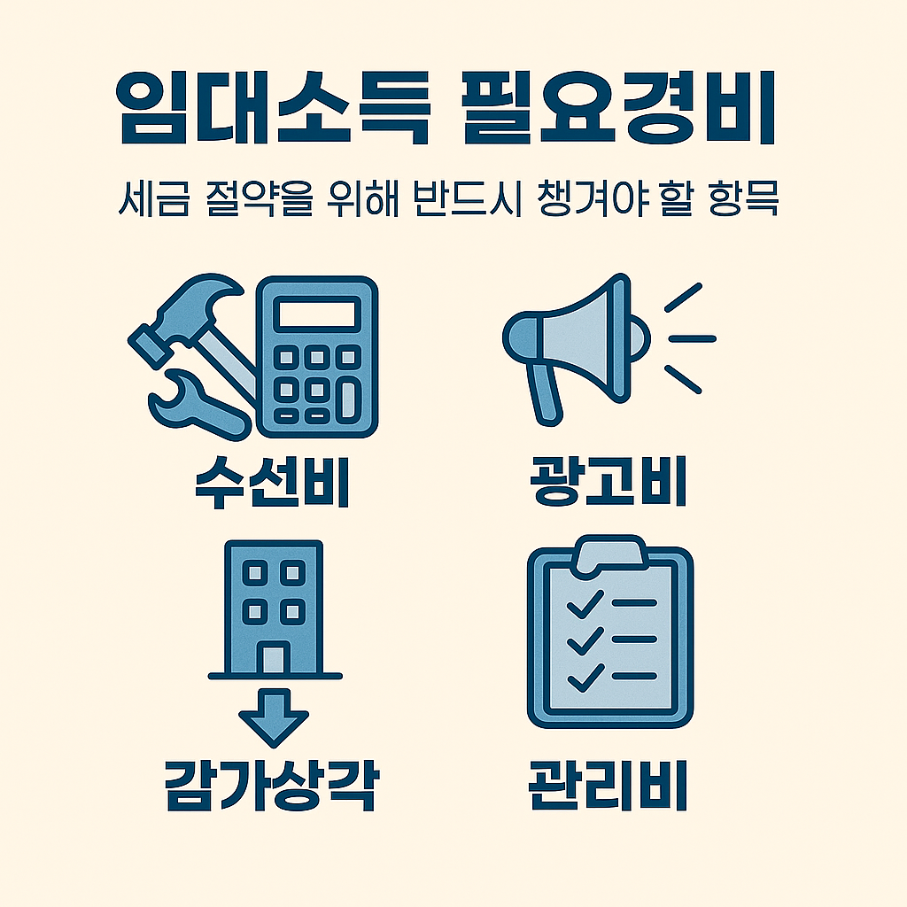 임대소득 필요경비 절세 항목 안내 이미지