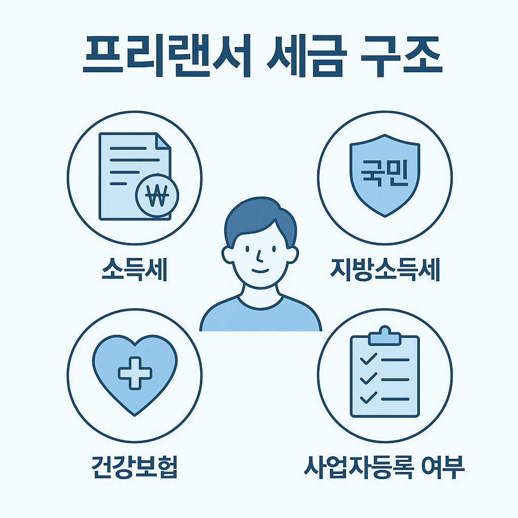 프리랜서 세금 항목 구성도