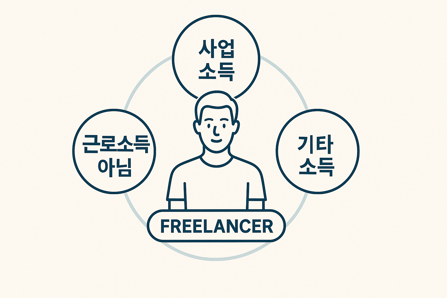 프리랜서 소득 구조 인포그래픽