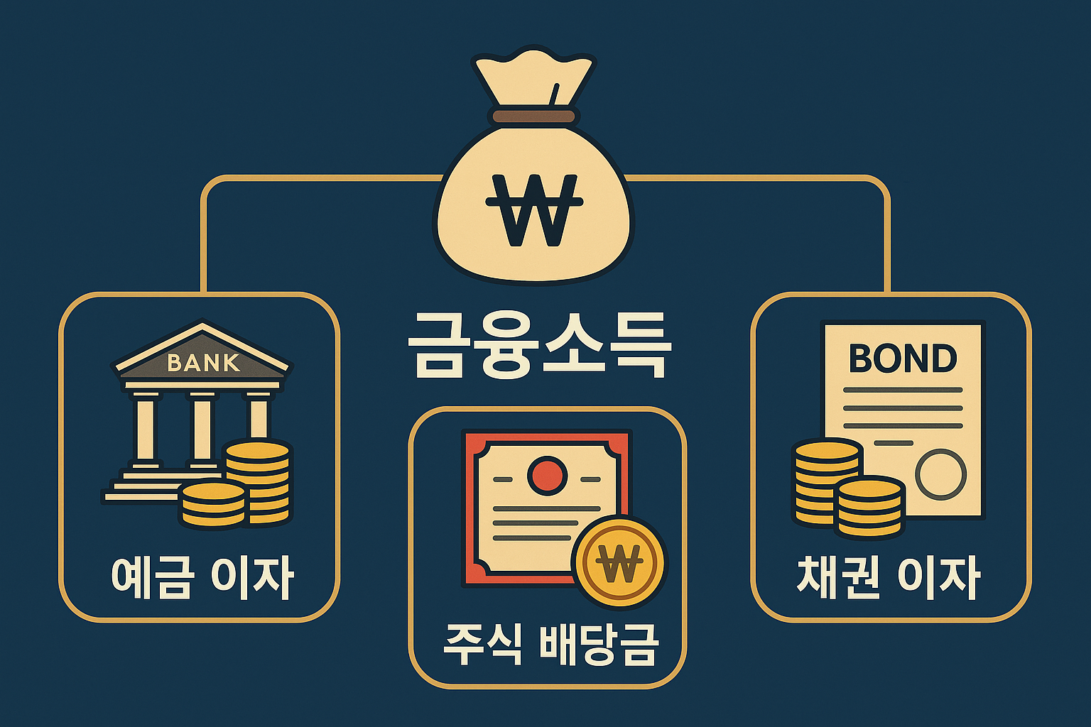 금융소득 개념 그래프