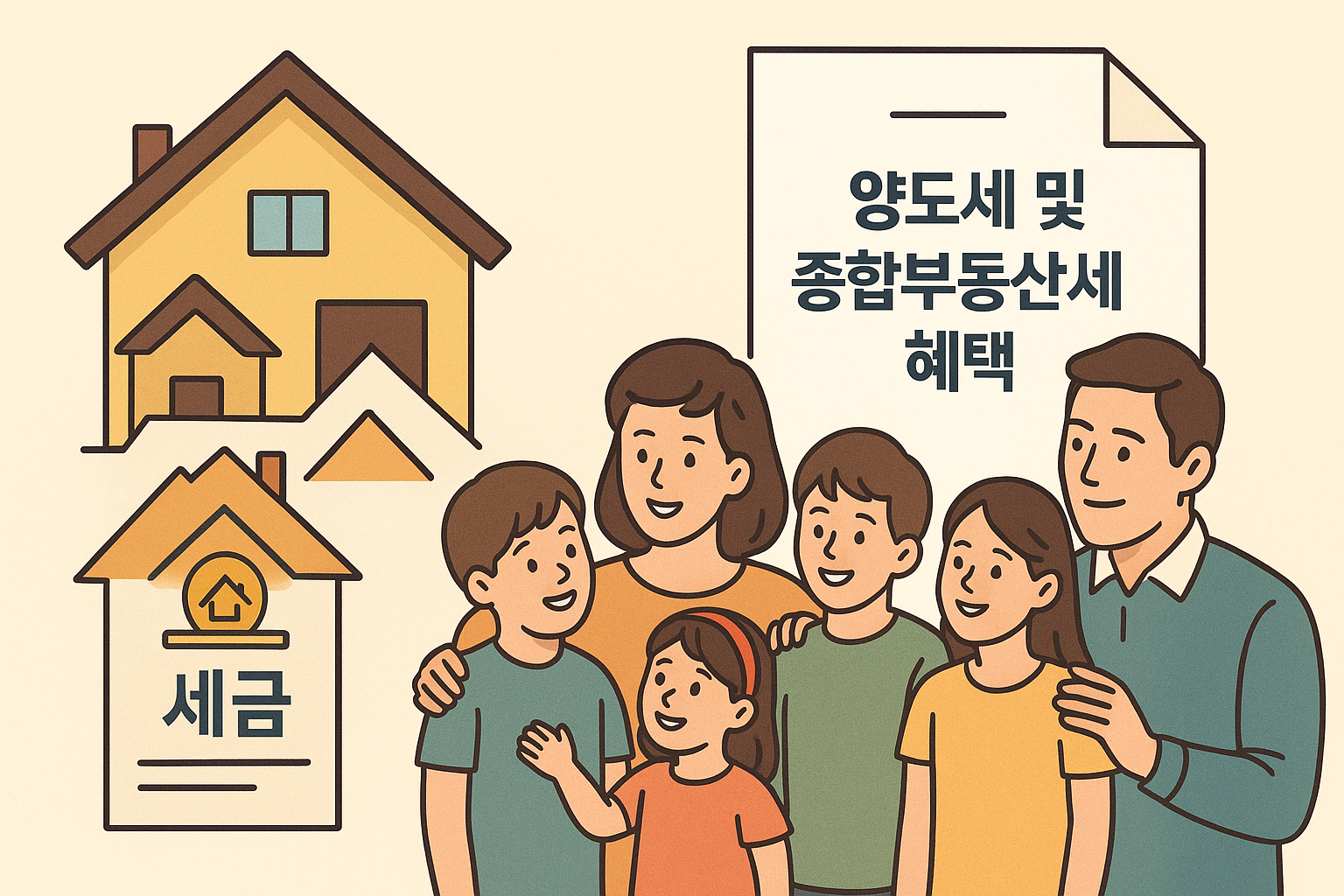 다자녀 가정의 부동산 세금 혜택 그래픽