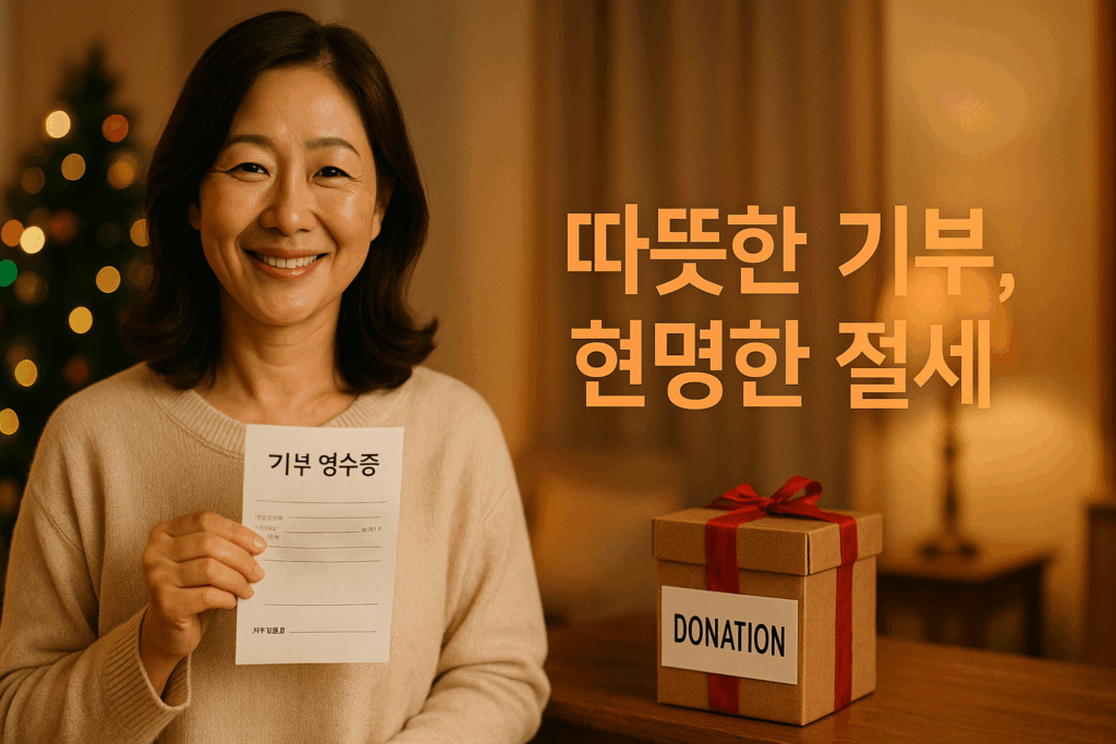 따뜻한 기부와 절세를 상징하는 감성 이미지