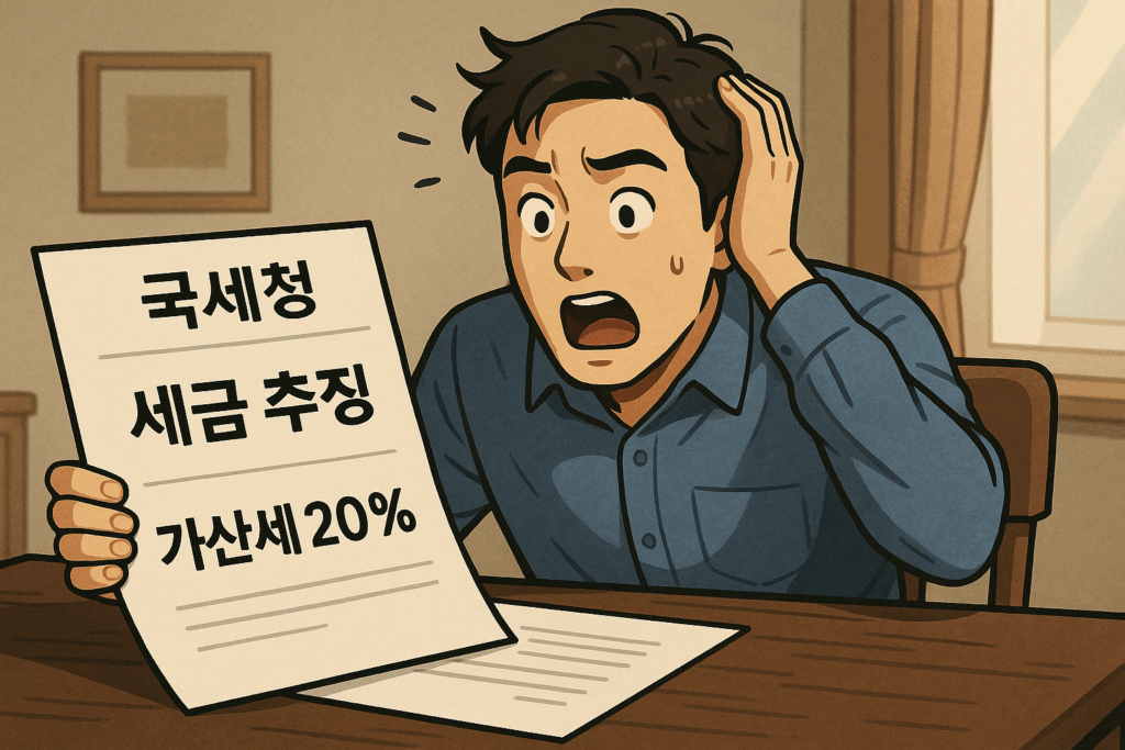 세금 신고 누락 시 추징 고지서 인포그래픽